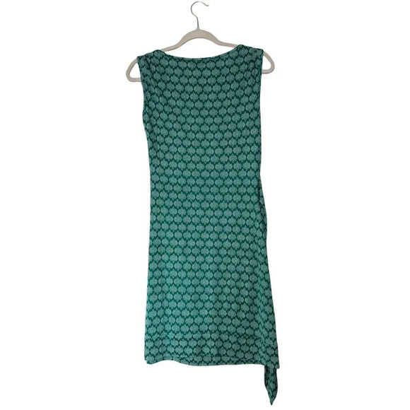 Diane von Furstenberg Della Silk Jersey Knit Tie Knot Dress Green Sleeveless Sz6 - Picture 7 of 9